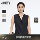 江南布衣（JNBY）【商场同款】26夏新品马甲休闲V领无袖5Q4510540 001/本黑 S