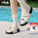 FILA 斐乐女鞋透气舒适拖鞋2026夏季新款漂流船2代运动凉拖时尚休闲鞋 泡沫白-WG 37.5