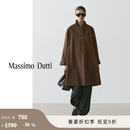 Massimo Dutti折扣季2026女装轻熟简约复古高级感斗篷式翻领风衣外套06709231 咖啡色 S (170/88A)