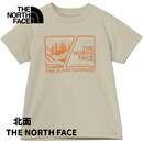 北面（The North Face）【日本直邮】短袖T恤NTT32507男女童户外防晒短袖剪裁缝制图案T恤 灰褐色 100