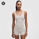 lululemon丨Smooth and Ribbed Nulu 女士低圆领运动背心 芯吸 LW1FI8S 都市沙棕 S /6