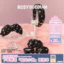 ROSYDOEDIAN 撇起系列波点发饰可爱黑白波点发箍发夹发圈发卡头饰 波点香蕉夹