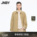 江南布衣（JNBY）【商场同款】26春夏新品风衣H型直下摆通勤翻领插肩长袖5Q2913790 251/中卡其 S