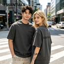 ESSENTIALS QUEEN2026新款正品潮牌爆款T恤夏季短袖小标美式宽松男女情侣圆领纯棉 深灰色 M 110-130斤