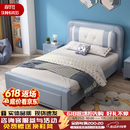 尚华仕儿童单人床1.2米x2.0米中小户型家用简约时尚洋气框箱结构储物床 床+20公分天鹅绒乳胶独立弹簧席梦思+柜*1 1800mm*2000mm 箱框双抽结构
