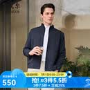 雅戈尔（YOUNGOR）夹克男士春夏中青年茄克高品质面料舒适单夹克2026新品2色合款 藏青VJJK414960FLA L 175/96A （推荐130-150斤）