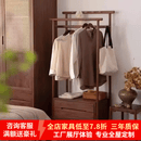 赫兰菲实木衣帽架落地卧室立式多钩挂衣架北美黑胡桃木门型晾衣收纳架 有序衣帽架