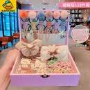 G.duck小黄鸭高端儿童发饰礼盒套组女孩头饰公主首饰盒精致生日六一儿童 蝴蝶结128件套【单层首饰+礼品袋】