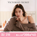 维多利亚的秘密 维密logo字母肩带舒适无痕时尚文胸内裤内衣套装女 54A2黑色-无钢圈 75B (34B)+S