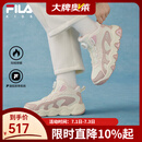 FILA童鞋儿童棉鞋2025冬季男女童旋钮加绒保暖运动鞋 奶白/烟玫瑰粉-GR 34 内长21.5cm