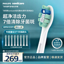 飞利浦（PHILIPS）电动牙刷头C2洁净型官方原装欧洲进口适配钻石1/3/3pro/CI/导航刷系列刷柄  8支装 HX9028/85