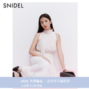 SNIDEL连衣裙女26春夏新品时尚优雅纯色无袖收腰百褶长裙SWFO262313 象牙白 M