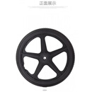云南白药（YUNNANBAIYAO）通用轮椅配件前轮万向轮老人手推车轮子6寸8寸聚氨酯实心胎前轮小 黑色一个