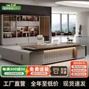 古朝老板桌总裁办公桌大班台主管经理桌办公家具桌椅组合【E0级板材】 3.2米老板桌+老板椅+3.2米文件柜
