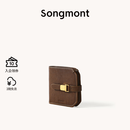 Songmont山下有松山行钱包设计师款皮夹短款卡包夹礼物男女零钱包 檀棕色 预售15天