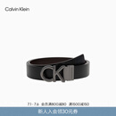 Calvin KleinJeans男士商务绅士风休闲双面用ck字母金属扣腰带皮带节日礼物