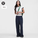 lululemon丨Swift 女士阔腿裤 *徽标 速干芯吸*亚洲版型 LW5IDAA 恣意蓝/白 M