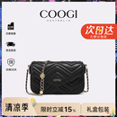 COOGI包包女款2026年轻奢品牌女士单肩包女斜挎包女生日礼物送女友老婆 黑色【京仓直发】