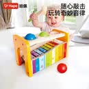 Hape(德国)八音琴手敲木质琴宝宝乐器早旋律敲琴台女孩生日礼物E0305