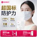维德（WELLDAY）一次性医用外科口罩100只白色A1型耳挂式防花粉鼻过敏