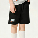 NEW BALANCE童装2026夏季新款男女童松紧腰休闲运动短裤ND7VG22103-LGR ND7VG22103-BK 120 cm