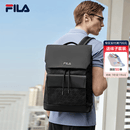 FILA 斐乐官方男士背包2026夏新款时尚休闲双肩包书包翻盖双肩包 正黑色-BK XS