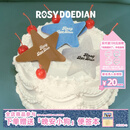 ROSYDOEDIAN 撇起系列 LOGO星星抓夹发夹后脑勺盘发夹子 银色