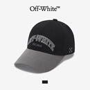 OFF-WHITE棒球帽男女情侣款字母LOGO箭头刺绣撞色拼接宽松美式潮流鸭舌帽