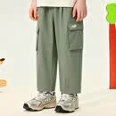 NEW BALANCE【凉感防泼水】童装男女童26年夏季长裤运动休闲裤ND7TG2V043-BK ND7TG2V043-KH 140 cm