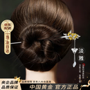 中国黄金（CHINA GOLD）十二花神发簪女古风簪子新中式汉服头饰七夕情人节礼物送女友老婆 八月桂花‘永伴佳人’