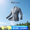 威可多（VICUTU）【空气单西】男士休闲西服外套商场同款商务通勤百搭西装上衣 灰色 175B