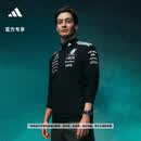 adidas梅赛德斯AMG马石油F1车队运动半开襟套头衫男阿迪达斯   黑色   XL