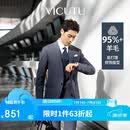 威可多（VICUTU）【小蓝西二代】小蓝西西服婚礼商务正装西服外套 蓝色西服 175B