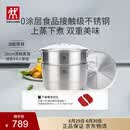 双立人（ZWILLING）蒸锅二层不锈钢汤锅蒸笼蒸格煲汤蒸鱼蒸馒头大容量28cm可进洗碗机