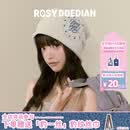 ROSYDOEDIAN 圆圆的脑壳 纯棉冷帽包头堆堆帽防风大头围显脸小 米白色