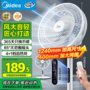 美的（Midea）【飓风节能】七叶柔风立式电风扇/家用轻音落地扇/台式小型风扇/大风力遥控定时摇头风扇 SAH35BSJ