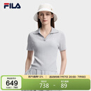 FILA 斐乐官方女子编织衫2026夏季新款时尚休闲简约修身短袖上衣
