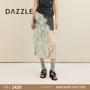 DAZZLE 地素2026年夏季小A字型轻薄风琴百褶半裙 彩色 S