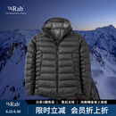 Rab【断货王】升级款秋冬男士800蓬轻量保暖鹅绒连帽羽绒服 QDB-81 黑色 重磅新品 M