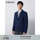 ERDOS 通勤羊绒单排两粒扣西装商务正装职场宴会婚礼男西服外套 藏蓝 M 170/92A