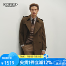 Scofield男装25年秋季新款复古英伦风时尚有型潮流中长款风衣外套 军绿色 M （170）