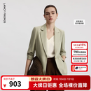 朗姿【Basic衣橱】律师系列气质职业通勤时尚百搭西装西服上衣 卡其绿色 L
