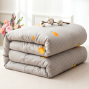 新疆棉花被全棉长绒棉冬被春秋被棉被褥学生宿舍被子被芯垫被棉絮 橙心橙意-灰色 200x230cm 秋冬被【总重5斤】正宗新疆棉