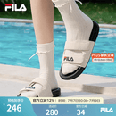 FILA 斐乐女鞋透气舒适拖鞋2026夏季新款漂流船2代运动凉拖时尚休闲鞋 泡沫白-WG 37.5