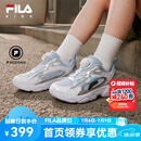 FILA斐乐童鞋儿童跑步鞋2026夏季新款男女小童旋钮复古运动鞋 天蓝/太空银-SS 30 内长18.5cm