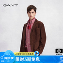 GANT/甘特2025秋冬新款男装棕色西服版羊反绒复古休闲麂皮衣外套 210-咖色 L