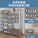 咏幻不锈钢多层鞋架2026新款家用门口出租房简易收纳 六层【加厚不锈钢】长100厘米4杆