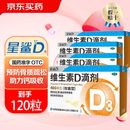 [星鲨]维生素D滴剂 400IU*30粒 4盒装 400IU*30粒 儿童维生素d3星鲨 d3婴幼儿预防佝偻病 促进钙吸收 共到手120粒