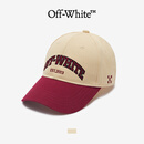 OFF-WHITE棒球帽男女情侣款字母LOGO箭头刺绣撞色拼接宽松美式潮流鸭舌帽