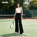 SIINSIIN【专享】户外工装裤女宽松防晒透气速干运动休闲裤束脚裤阔腿裤 【小个子款】显瘦黑 M （101-120斤）